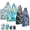 Set of 4 Large Reusable Eco-Friendly Grocery Totes Foldable & Laminated